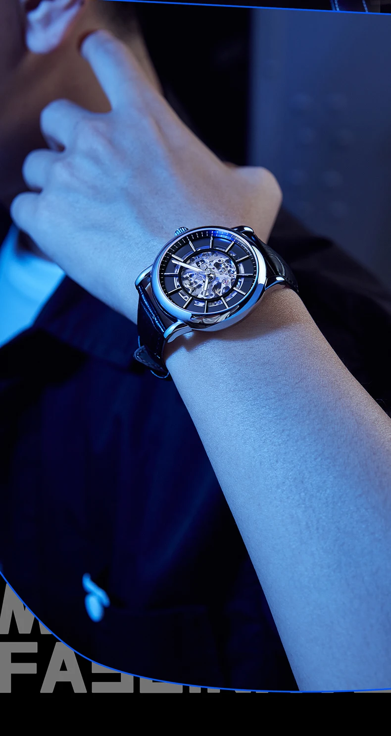 2022 new AILANG original brand men's watch automatic hollow fashion luminous waterproof watch sports men's business watch