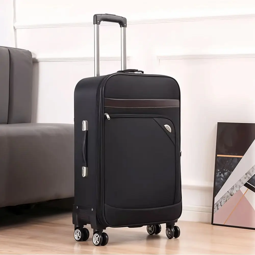 Modishion 20-inch soft shell Oxford cloth suitcase Large capacity roller trolley case with combination lock