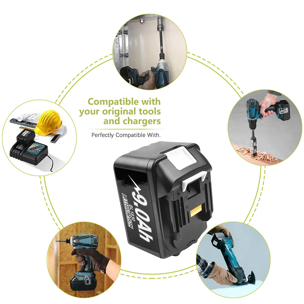 Bateria Li-ion para Makita Ferramenta Elétrica Bl1860 Bl1860b Bl1840 Bl1850 Bl1830 Bl1860b Lxt 400 9000mah - Image 6