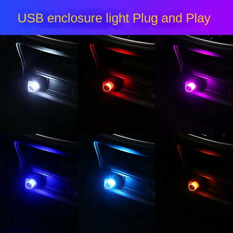Car Usb Car Interior Decoration Led Car Atmosphere Light Wireless Change Decoration tutti i prodotti Colorful Small Light - Image 3