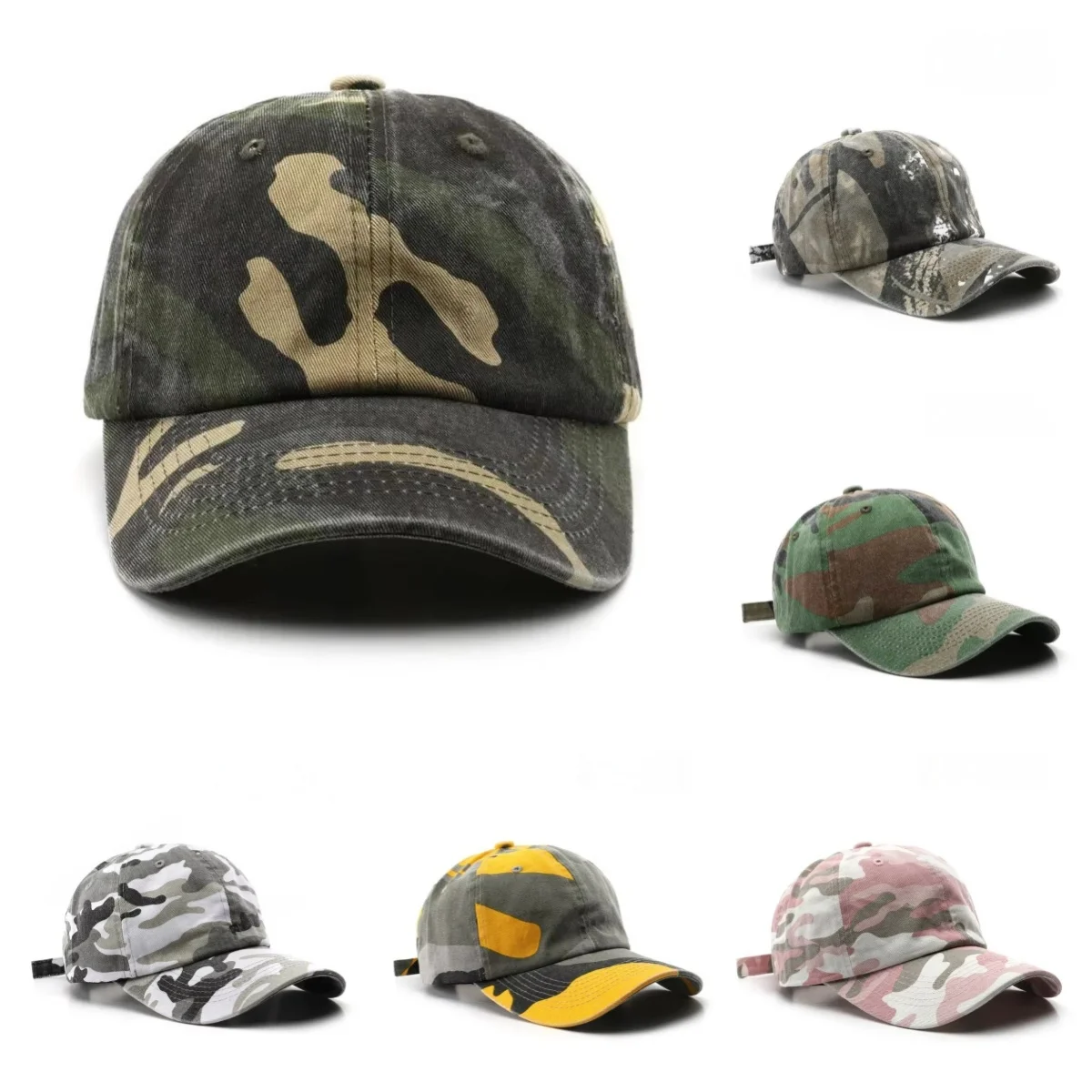 Casquette baseball camouflage style japonais pêche - Chapeau femme streetwear pour pêche urbaine