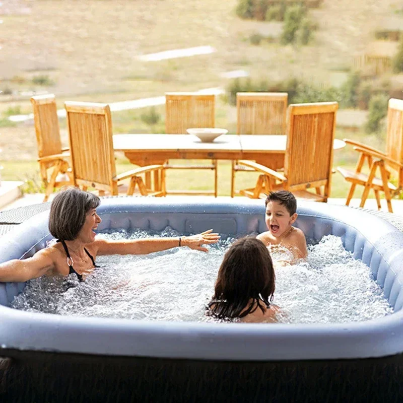 Modern Folding Adult Bath Household Bedroom Inflatable Bathtub Spa Sauna Room Portable Outdoor Folding Bathtub Whirlpool 4