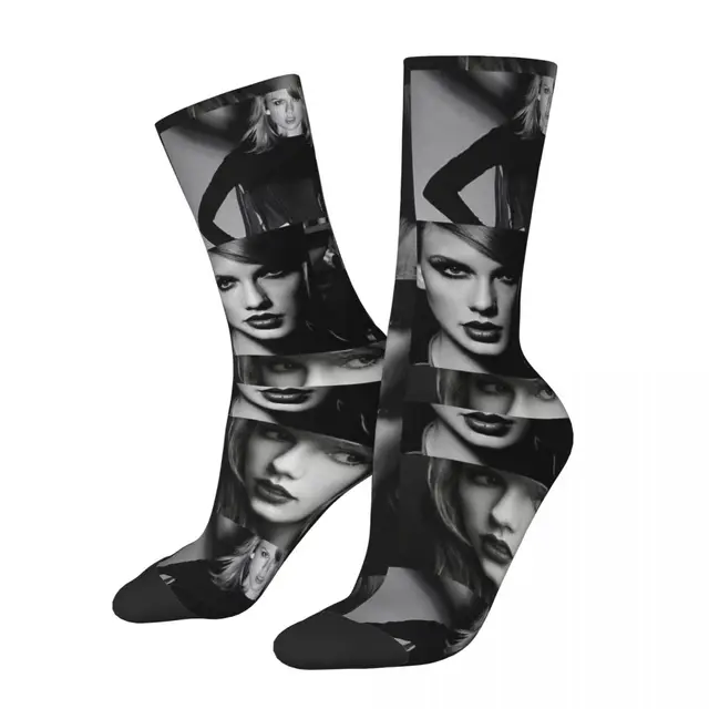 Fashion Men s Socks Harajuku T Queen S Swiftie Photo Sock Polyester Sport Women s Socks Spring Summer Autumn Winter