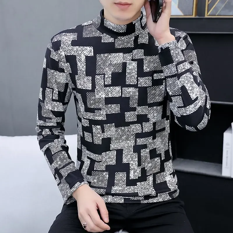 thumbnail image 1 of Camiseta para hombre de calidad con cuello en V, ropa para hombre, jersey con cuello, sudaderas coreanas, lujo, divertidas, tallas grandes, oferta, Japón, Top, 1 of 5