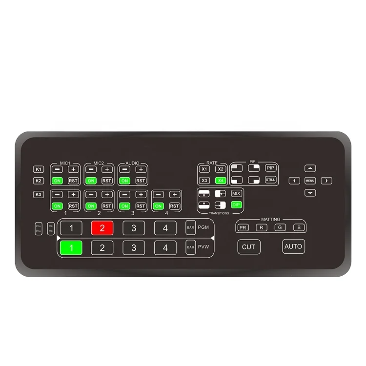 

2023 Best Selling 4 Channel Video Mixer Switcher for Live Multi-Camera