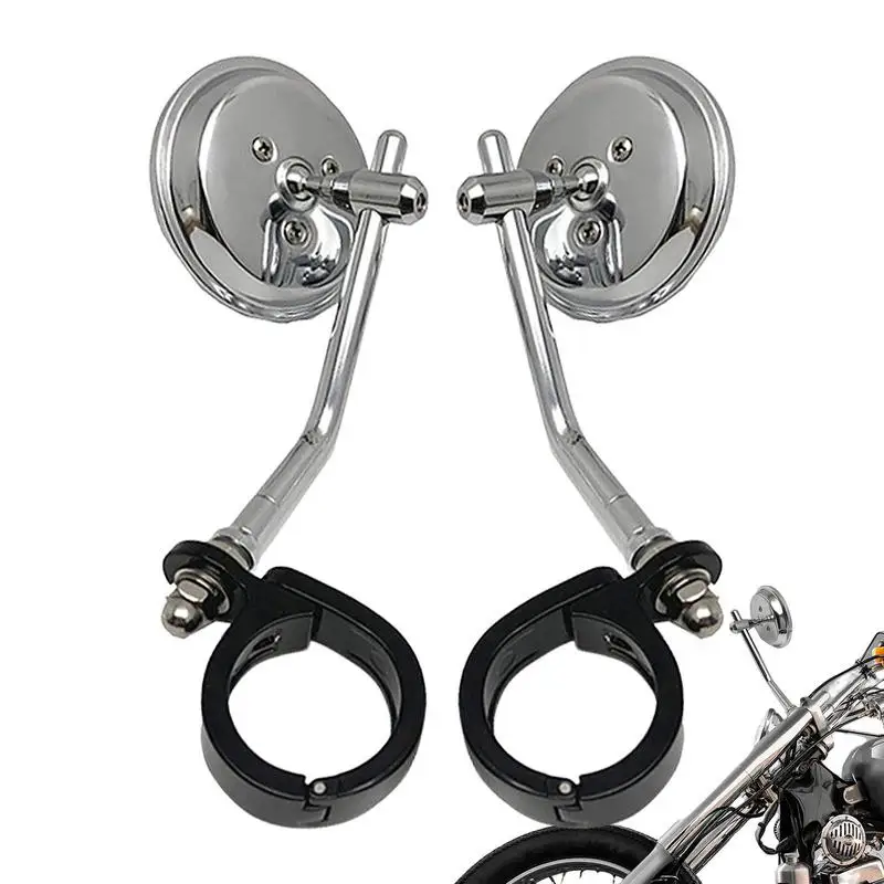 

Мотоциклетные зеркала заднего вида с креплением на руль, круглые мотоциклетные зеркала высокой четкости с клипсой и высокой отражательной способностью