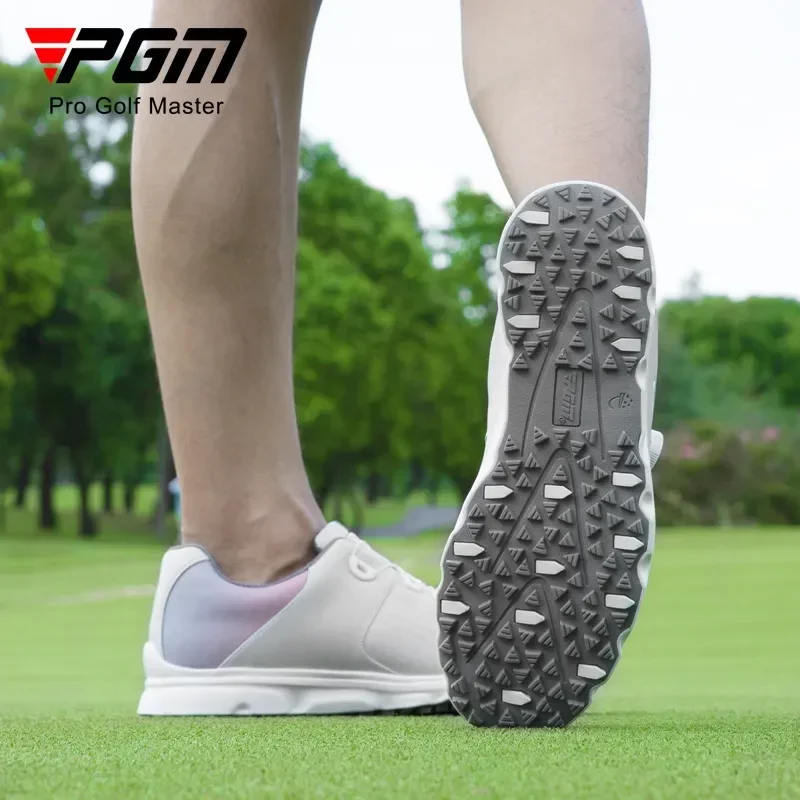 PGM 2023 golf shoes waterproof knob shoelace sports sneakers men's shoes  removable studs
