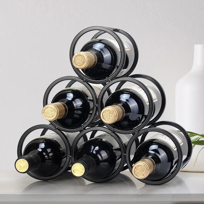 Red Wine Bottle Iron Art Rack Home Decoration wine rack