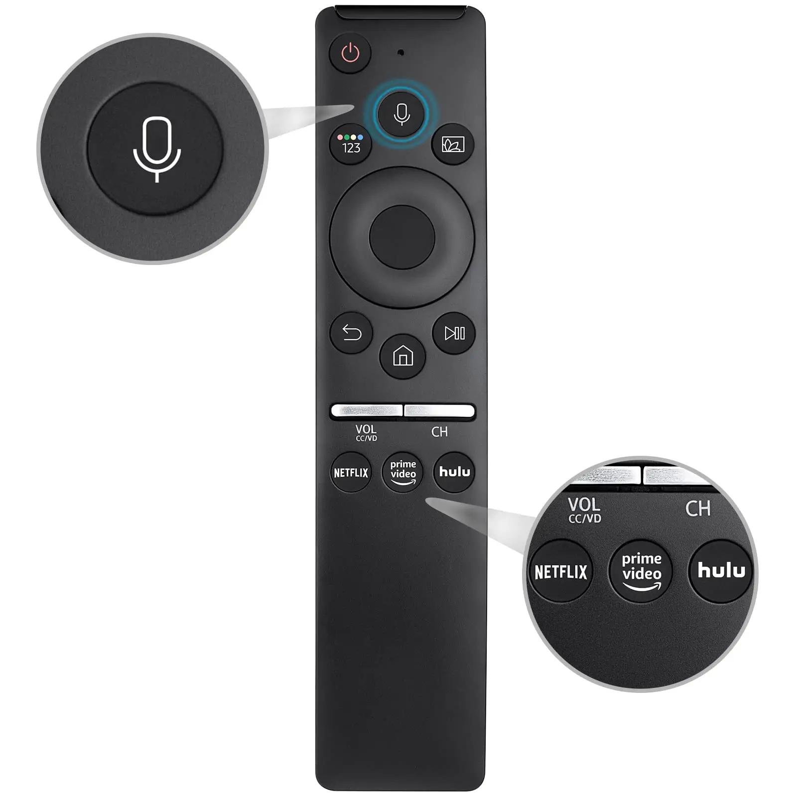 Substituição de controle remoto de voz universal bluetooth remoto para