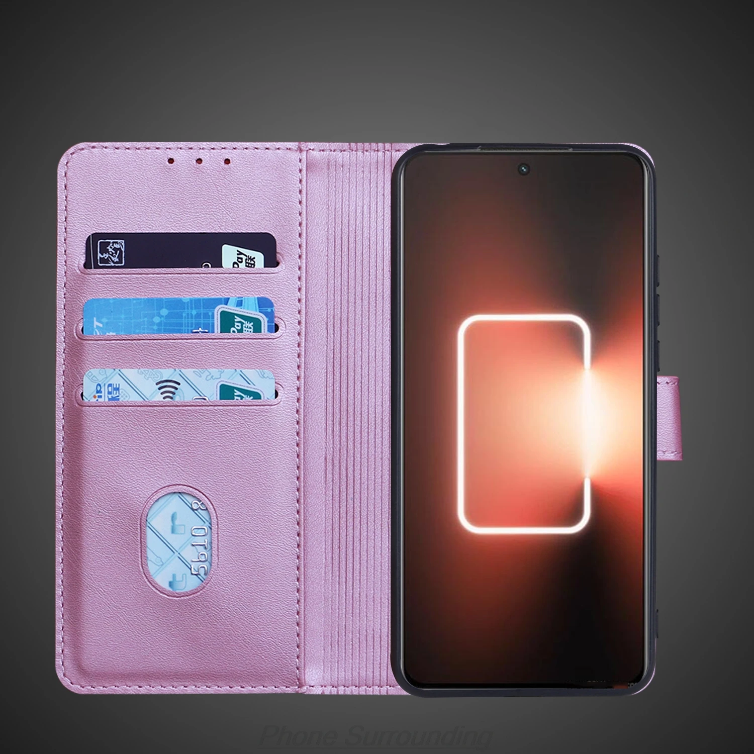Elegant PU Leather Wallet Flip Cover & Protective Holster Phone Case