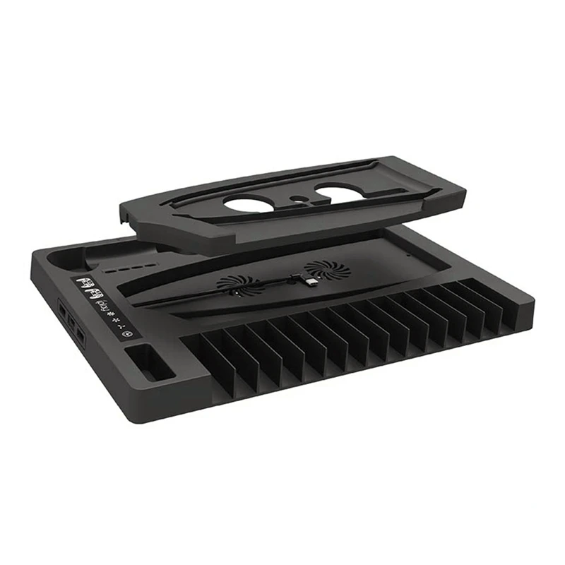 

Cooling Dock For PS5 Slim Cooling Dock Charging Dock With Disk Organizer Handle Seat Charger Headphone Holder