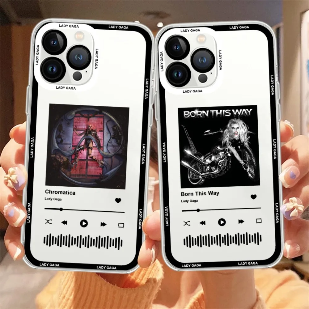 Custodia Per Telefono Singer L-Lady Gaga Per Iphone 11 12 Mini 13 14 15 Pro Max Custodia Trasparente