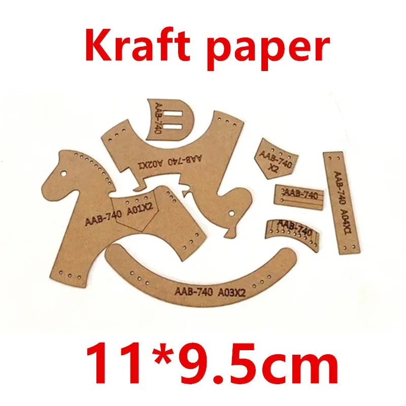 DIY Handmade Leather Craft Pendants template Stencil Kraft Paper Sewing Pattern 11*9.5cm