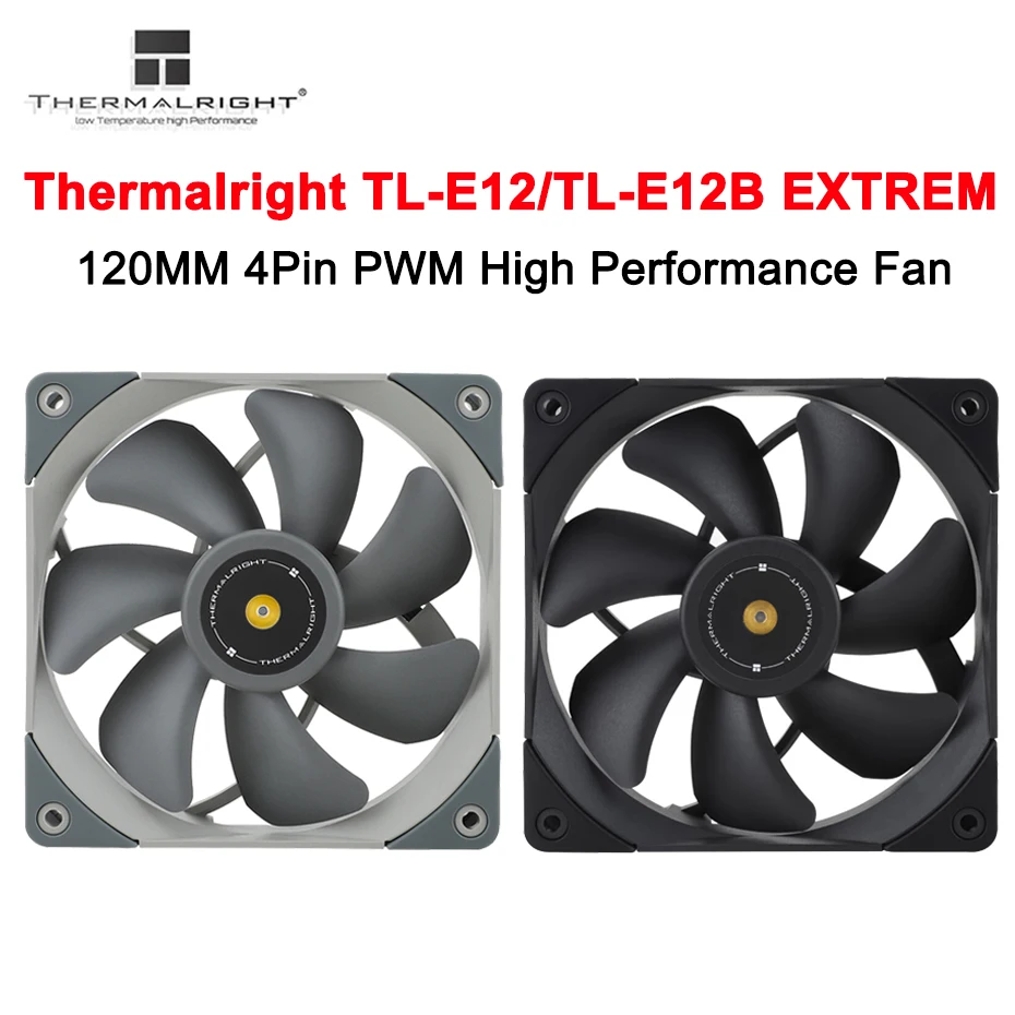 

Thermalright TL-E12/TL-E12B EXTREM Thin 120mm Computer Case Fan 4PIN PWM High Performance Fan Quiet CPU Cooler Fan