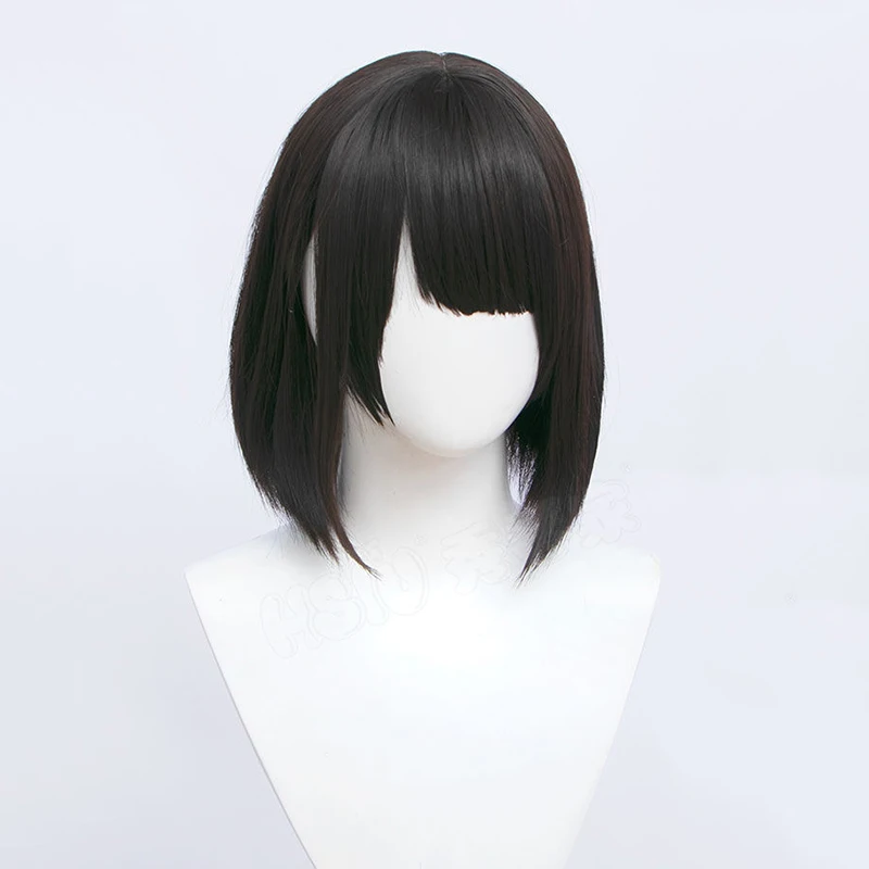 Generic Black Heat-Resistant Synthetic Wig for Halloween and Cosplay Events