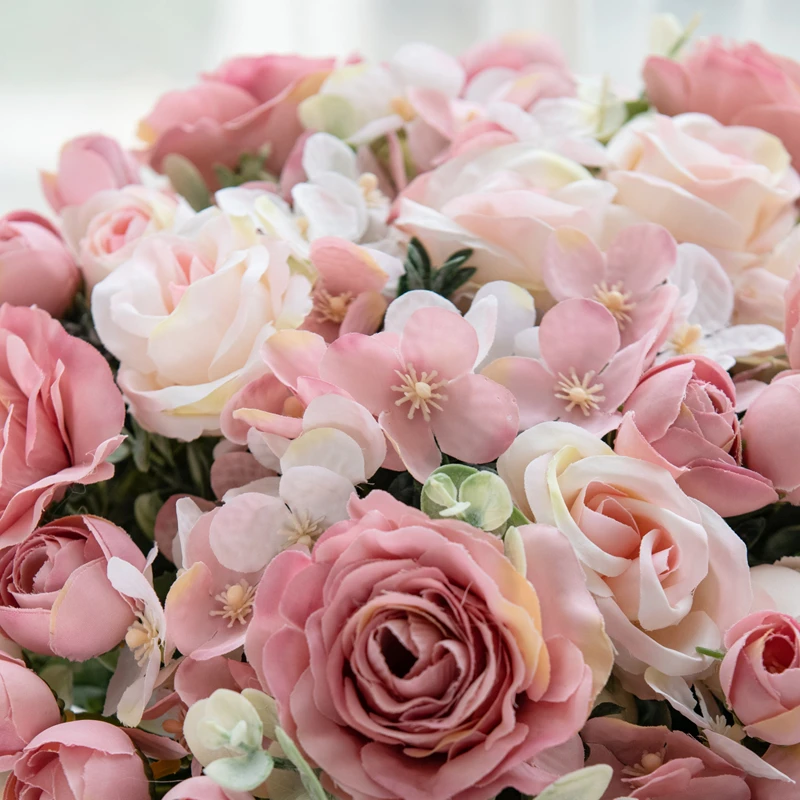 1PC Künstliche Blumen Hohe Qualität Seide Rose Festival Girlande Hause Ornament Party Raum Dekoration Hochzeit Brautstrauß Geschenk – Detail 5