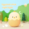 Cute eggshell chicken night lamp USB rechargeable silicone lamp tap light fun and practical desk lamp as a gift is a good choice 1