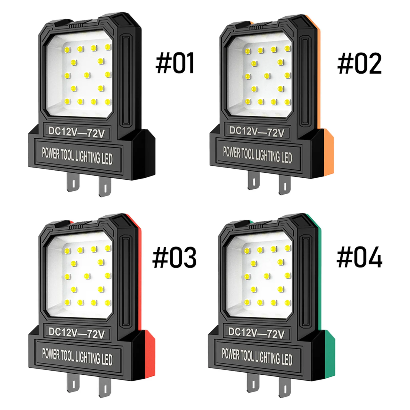 12V-72V LED 미니 포켓 작업등 550LM 배터리 없음 초강력 스포트라이트 캠핑 랜턴 (차고, 자동차 수리, 캠핑, 낚시용)