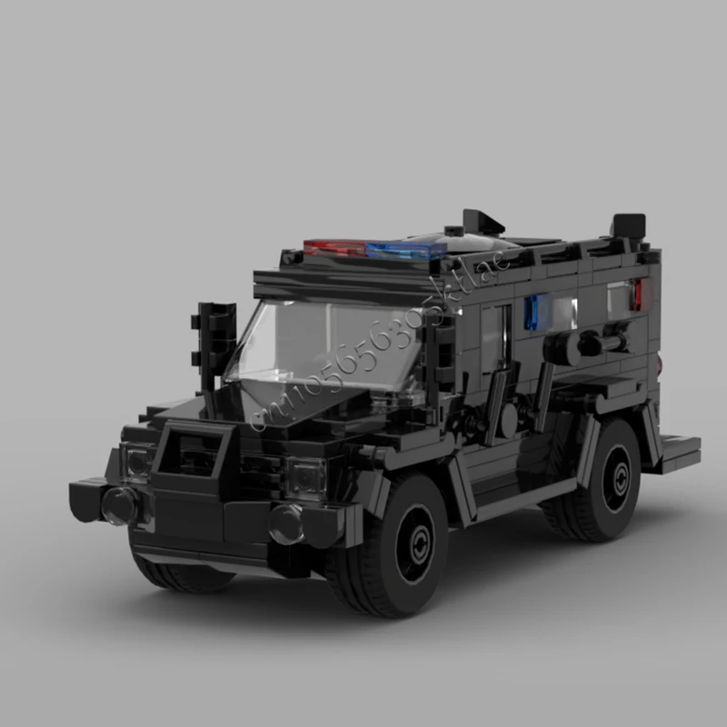 332 PCS MOC 도시 교통 시리즈 SWAT 트럭 모델 기술 빌딩 블록 어린이를위한 창의적 장난감 깜짝 크리스마스 선물