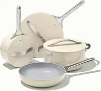 Pots, Pans, 3 Lids and Kitchen Storage - Non Toxic - Oven Safe & Compatible 1