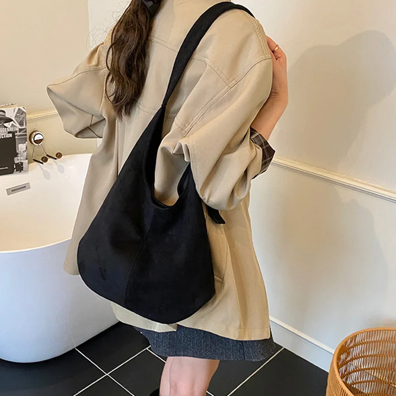 Women's High Capacity Pu Leather Shoulder Bag Winter New Fashion Retro Hobo Bag Luxury Brand Designer Handbags