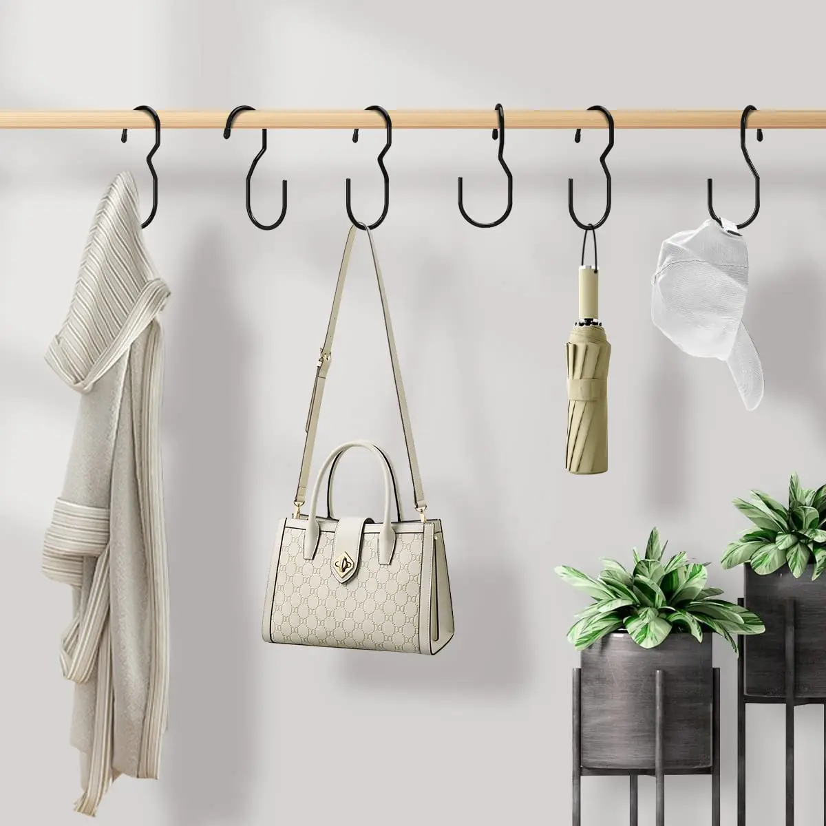4pack Purse Hanger For Closet Unique Twist Design Bag Hanger Hooks