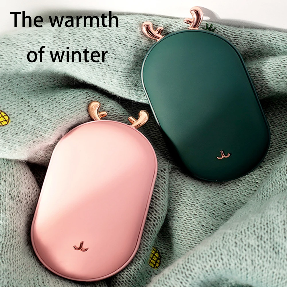 2 in 1 Electric Hand Warmer 5200mAh Power Bank Electric Pocket Heater Portable Hand Warmer Hunting Golf Camping Gear Warm Gifts