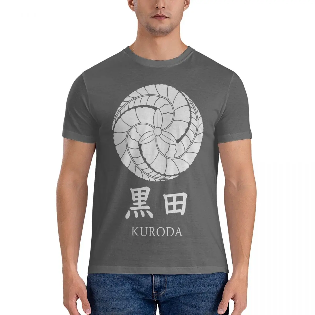 thumbnail image 1 of Camisetas para hombre Kuroda, novedad, algodón puro, camiseta de manga corta con el logotipo del escudo del clan japonés, camisetas de cuello redondo con estampado, 1 of 7