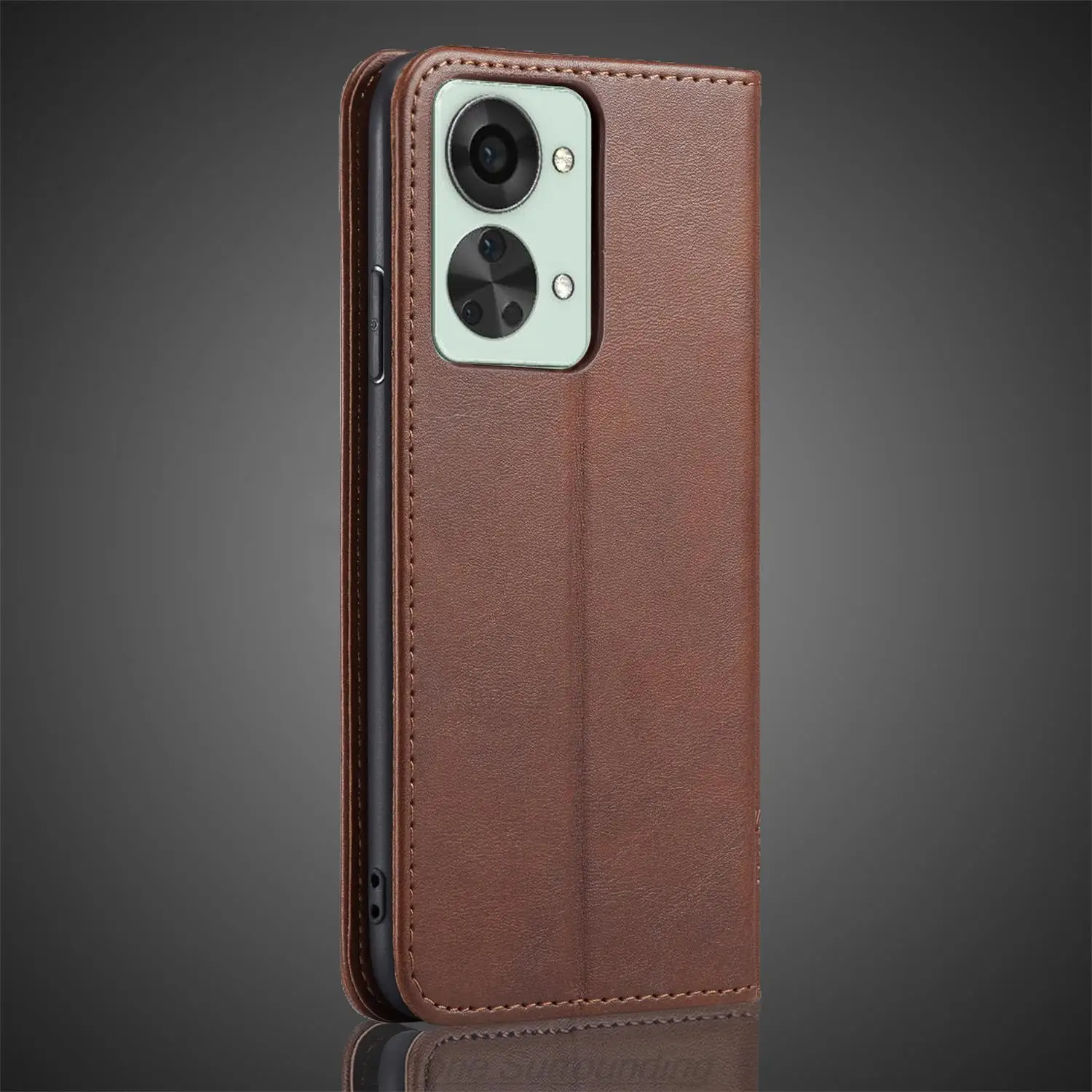 마그네틱 어트랙션 커버 가죽 케이스, Oneplus Nord 2T 5G 플립 케이스, 카드 홀더 홀스터 지갑 케이스, 비즈니스 Fundas Coque