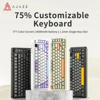 AJAZZ AK820MAX  Keyboard Wired/Wireless Tri-Mode 75% Layout With 0.85" TFT Screem 82Key Full Hot-Swappable For PC 1