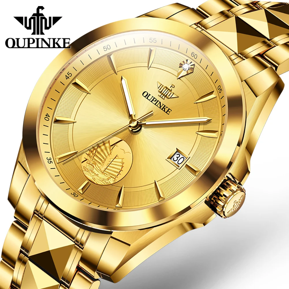 

OUPINKE Top Brand Swiss Certification Automatic Mechanical Watch Men Luxury Business Waterproof Watch Sapphire Mirror Wristwatch