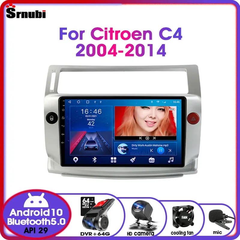 Автомагнитола 2 Din на Android 10 для Citroen C4 C-Triumph C-четыре 2004-2014 радио GPS-навигация