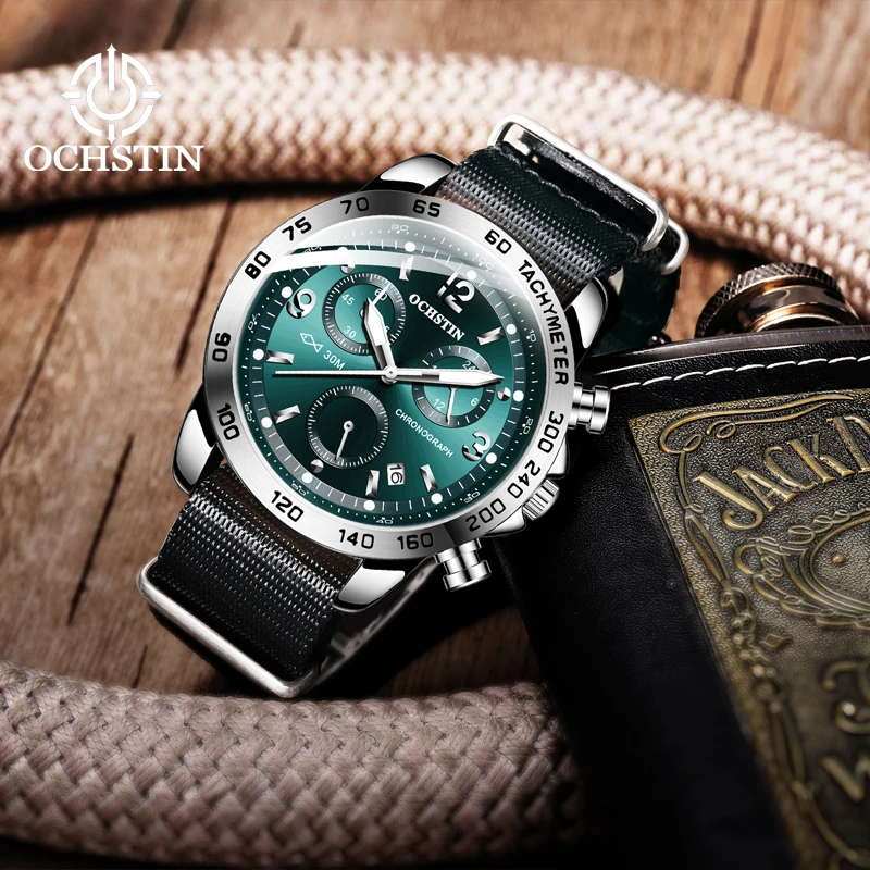 OCHSTIN2024 cross-border hot models creative nylon series multi-function quartz core fashion trend men's quartz watches