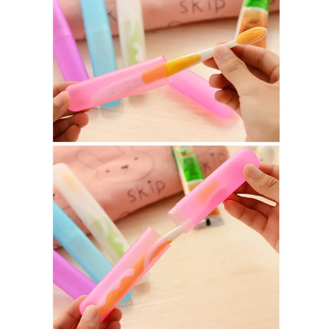 Utazási Fogkefe Tok Doboz Hordozható Tartó Fedezete Háztartás Túrázás Kemping Fürdőszoba Porbiztos Egészség - Image 5