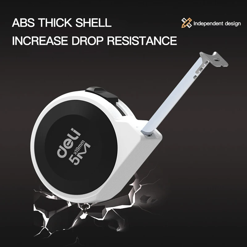 Tape measure DELI 3M/5M High Precision Steel Measurement Tape System Auto Lock Tape Measure Retractable Professional Measuring Tool