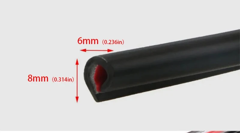 Universal Auto U Typ Auto Tür Schutz Klar Rand Wachen Trim Styling Moulding Streifen Gummi Kratzschutz Auto Dekoration – Detail 2