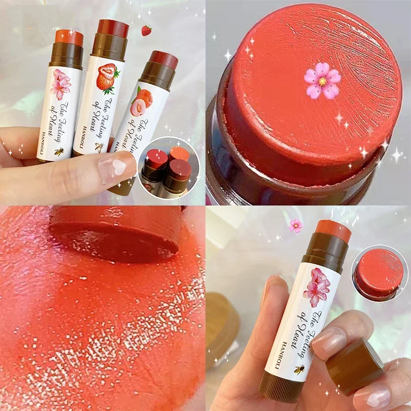 1/3 Pcs Fruity Lip Balm Moisturizing Lip Gloss Nature Nourishing Temperature Change Color Lipstick Cute Jelly Tinted Lip Care 2