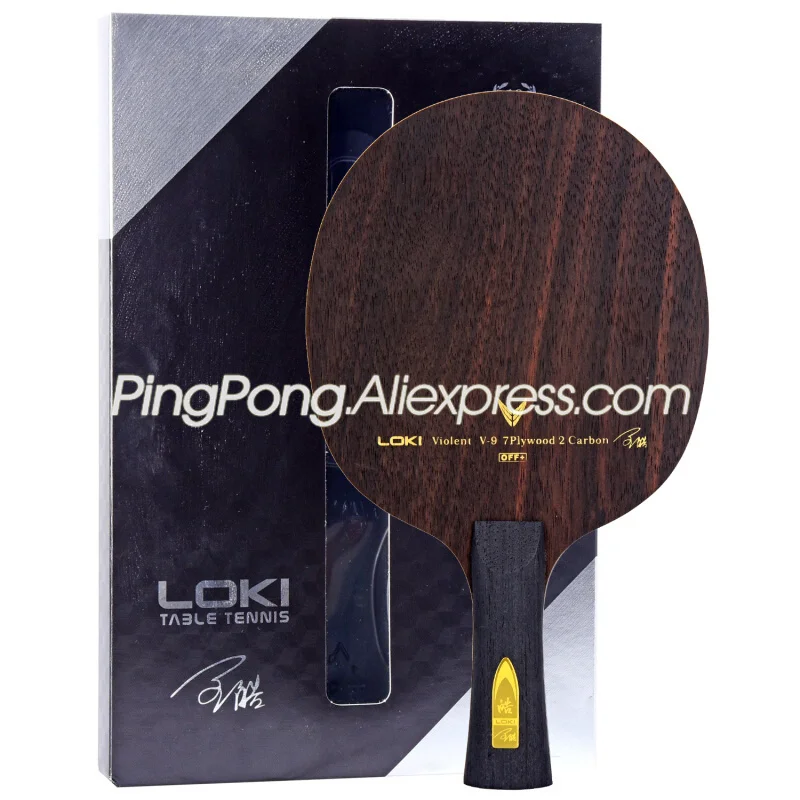 

LOKI Violent 9 V9 Table Tennis Blade Racket (7+2 Ebony Carbon) Original LOKI WANG HAO V-9 Ping Pong Bat Paddle