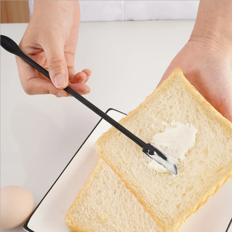 Silicone spatula mini spatula set lengthened cosmetic bottle jam double-head scraper kitchen cake baking tool accessories