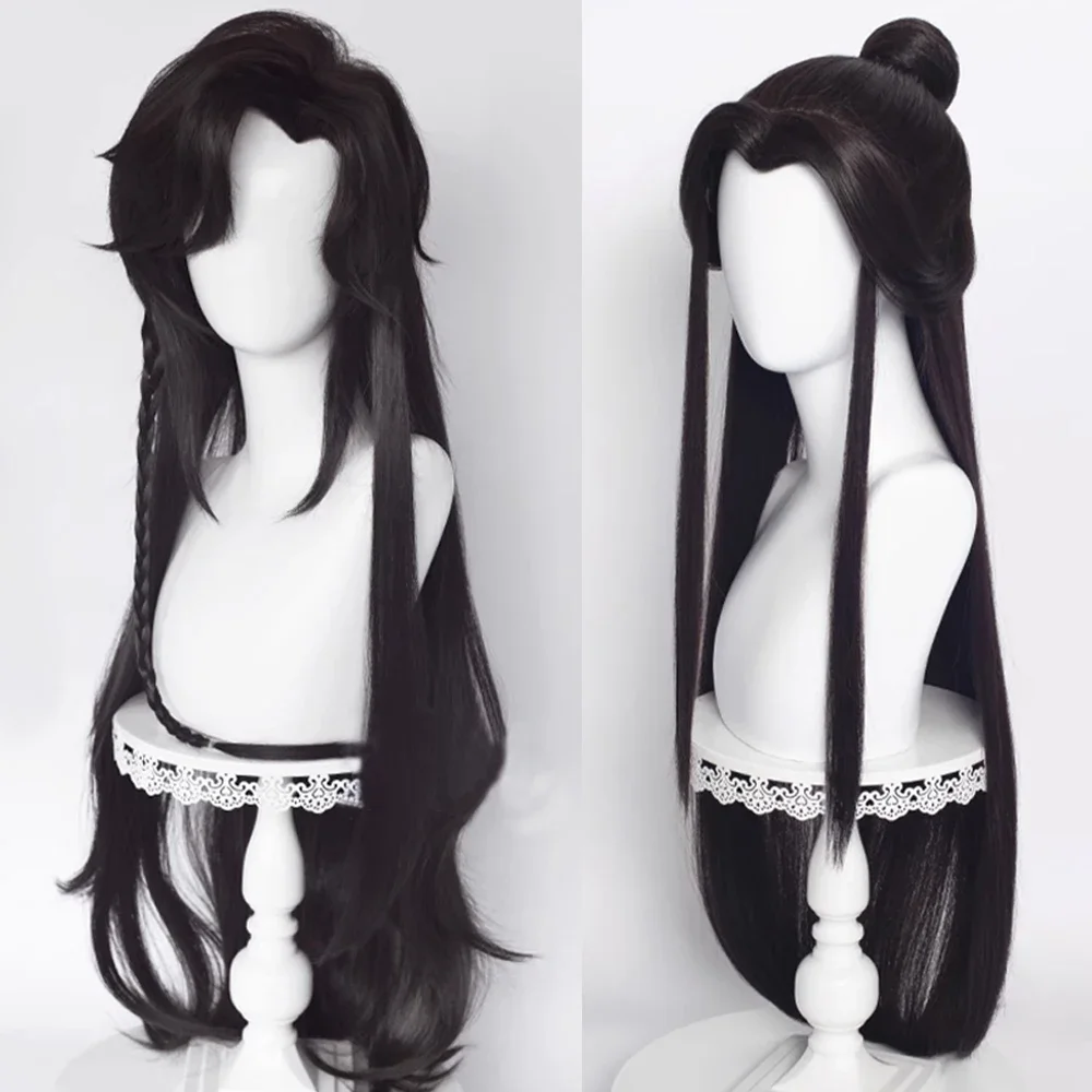 

RANYU Tian Guan Ci Fu Hu Hua Cheng Xie Lian Wig Synthetic Long Straight Black Anime Cosplay Hair Wig For Party