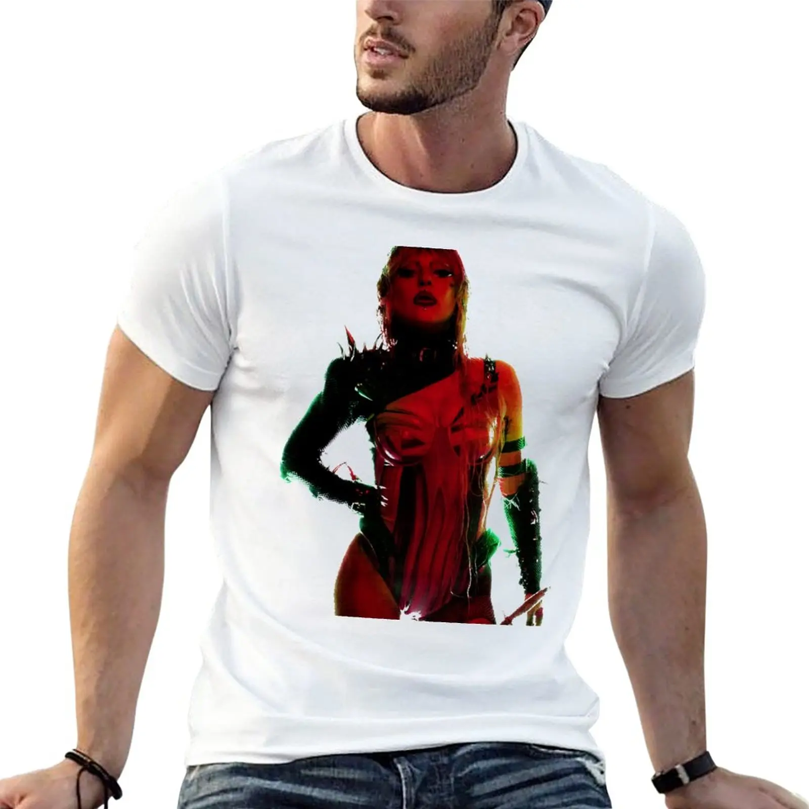 Rain On Me - Chromatica T-Shirt Vestiti Estetici Top Summer Top Magliette Bianche Da Uomo