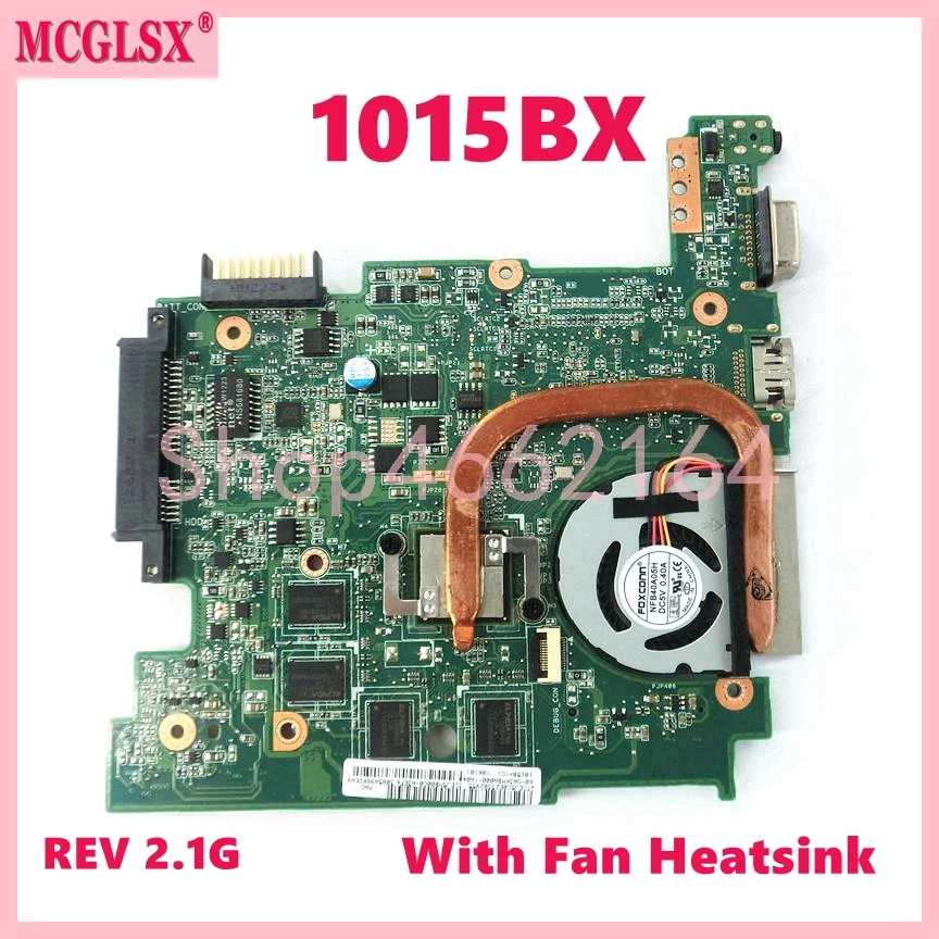 Laptop Motherboard para Asus Eee pc 1015bx Rev:2.1g com Dissipador de Calor Notebook Mainboard 100 Testado ok
