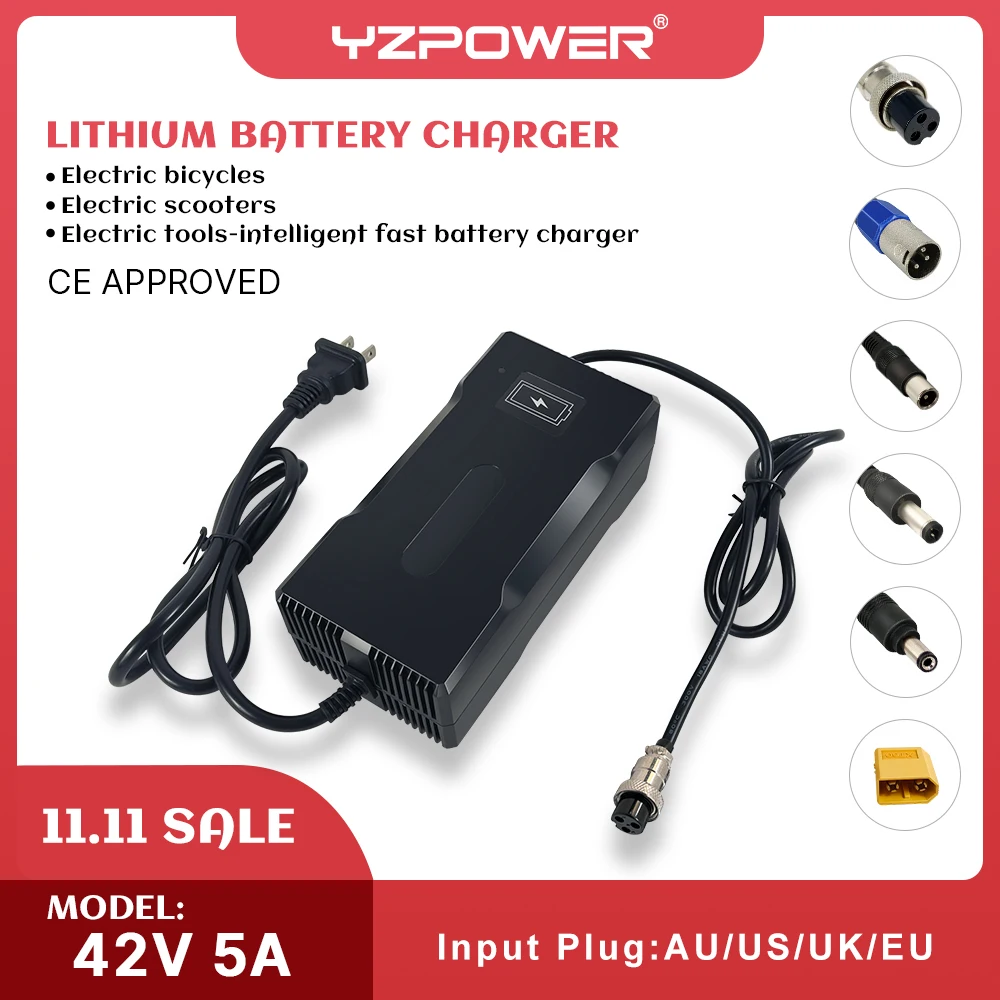 Yzpower 42v 5a 10 Series Lithium Battery Charger Electric Scooter