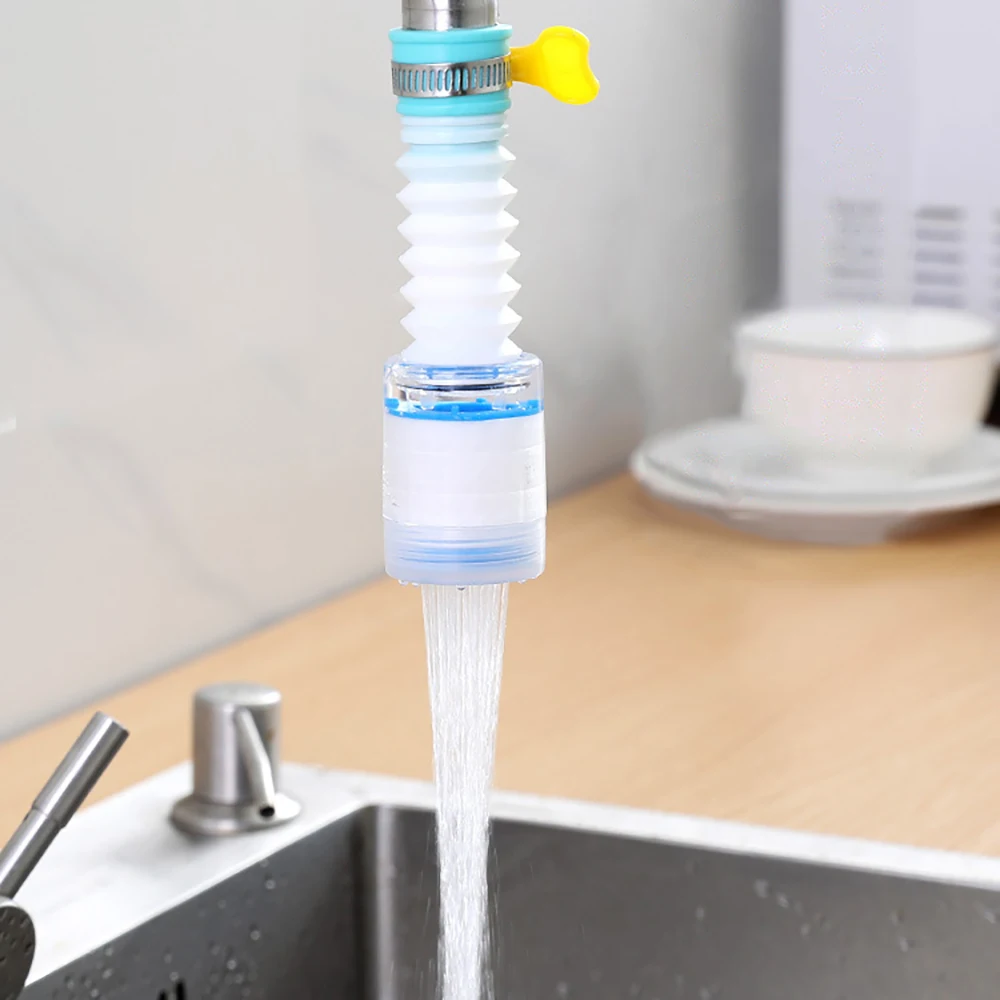 

Kitchen Faucet Filter 360 Degree Adjustable Flexible Extender Water Saving Splash-proof Tap Nozzle Accessories Sprayer Diffuser