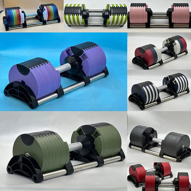 Colorful Paint Adjustable Dumbbell, Cast Iron Gym Fitness Dumbbells, New Uniform, 2kg Incremental