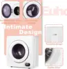 Compact Laundry Dryer, 3.5 cu ft Front Load Stainless Steel Clothes Dryers With Exhaust Pipe, 1500W, LCD Control Panel Four-Func 6