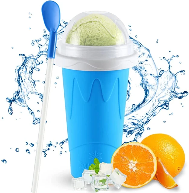 Ice Maker Cup 500ML Smoothies Cup DIY Ice Cream Quick Frozen Silicone  Squeeze Cup Cooling Milkshake Slushy Machine Water Bottle - AliExpress