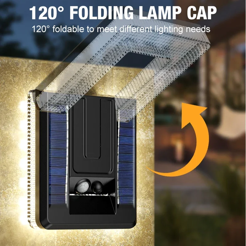 Solar outdoor Led garden wall light with waterproof motion sensor for garden road safety lighting solar lamp solar wall light