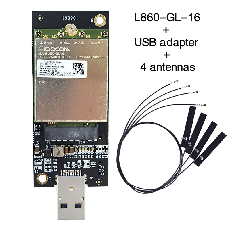 Fibocom L860-GL-16 LTE & WCDMA module CAT16 4G 5G card for laptop ...