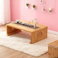Foldable coffee table, Japanese-style low table, no assembly required, suitable for sitting on the floor, a low tatami table. 5